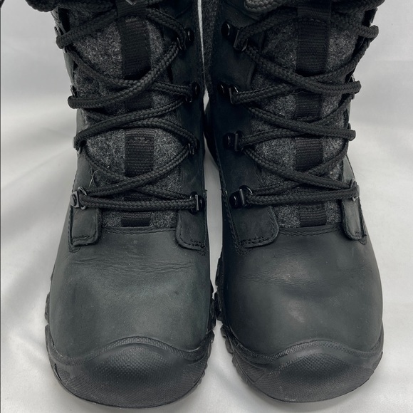 KEEN Women's Greta Tall Waterproof Black Plaid Snow Boots - Picture 4 of 8